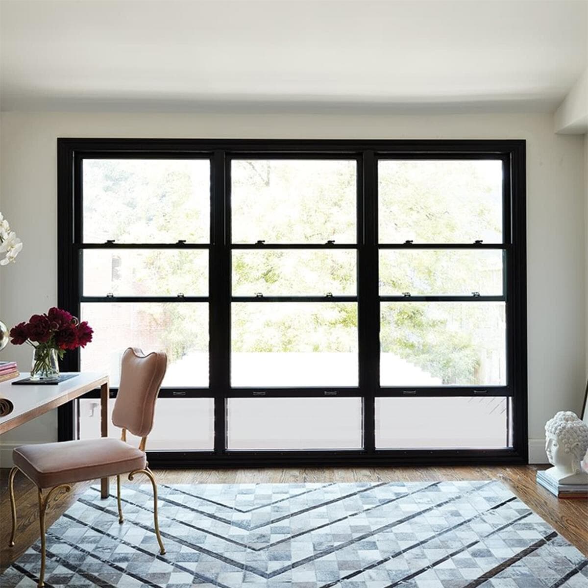 Insulated aluminum double-hung windows