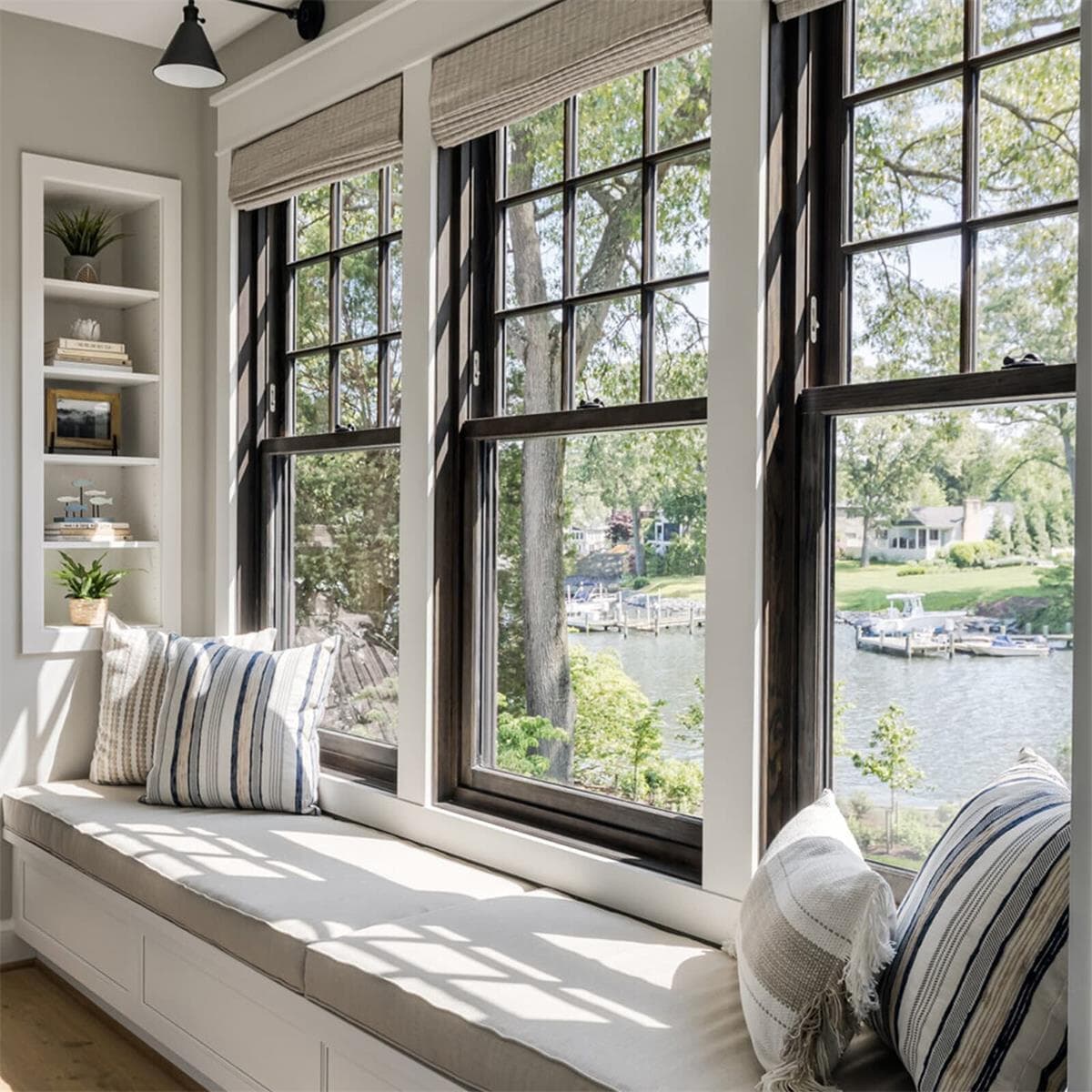 Double-glazed single-hung windows