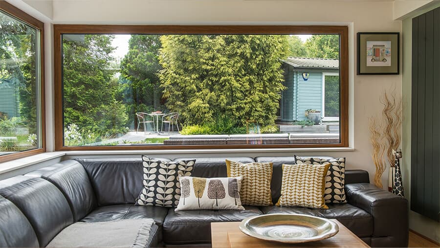 Double-glazed picture windows