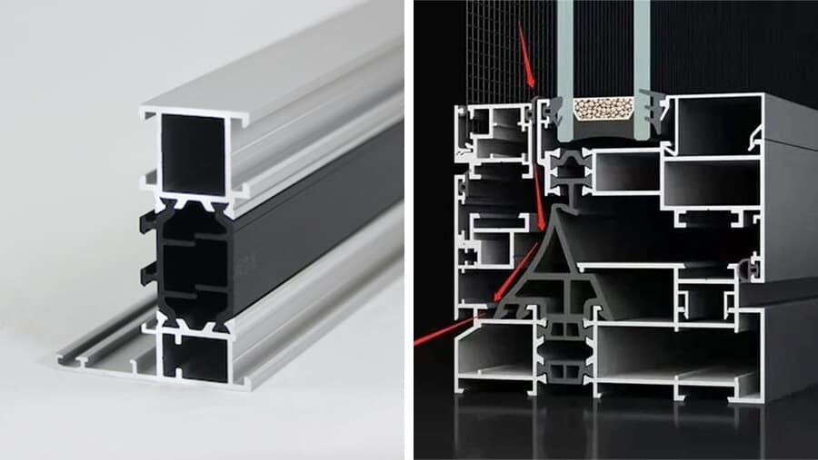 Broken bridge aluminum profile