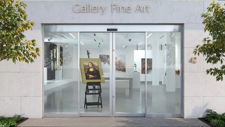 Aluminum automatic sliding door