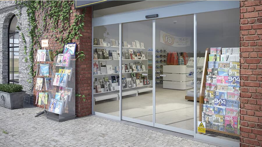 Shop automatic sliding door