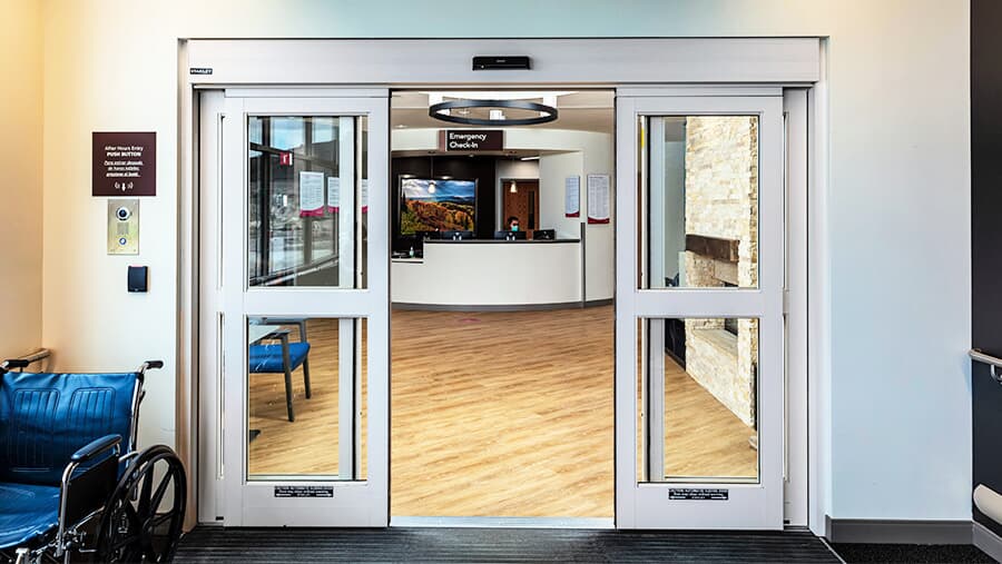 Aluminum auto sliding glass door