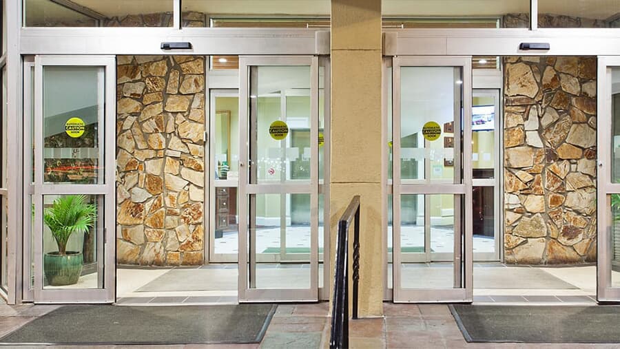 Commercial automatic sliding door