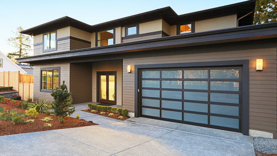 Glass garage door