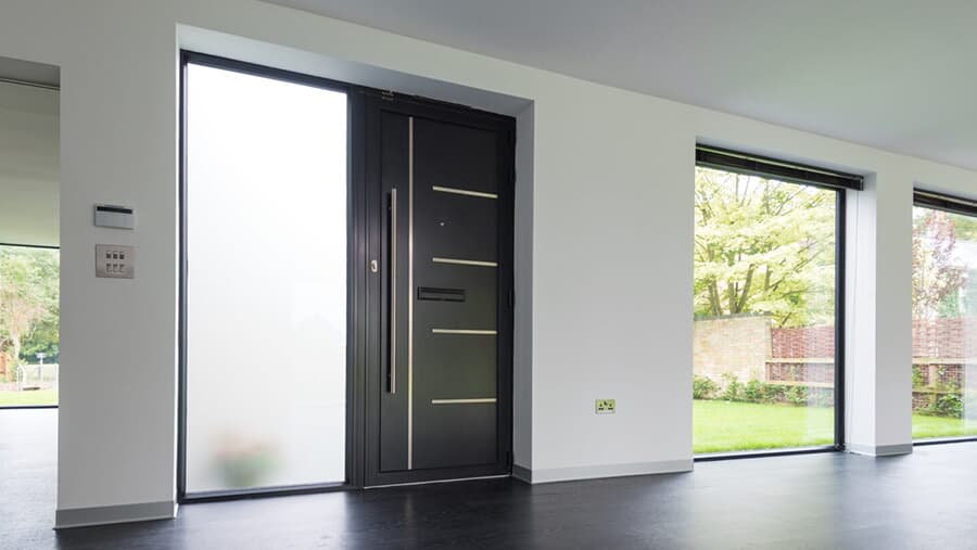 Aluminum entrance doors