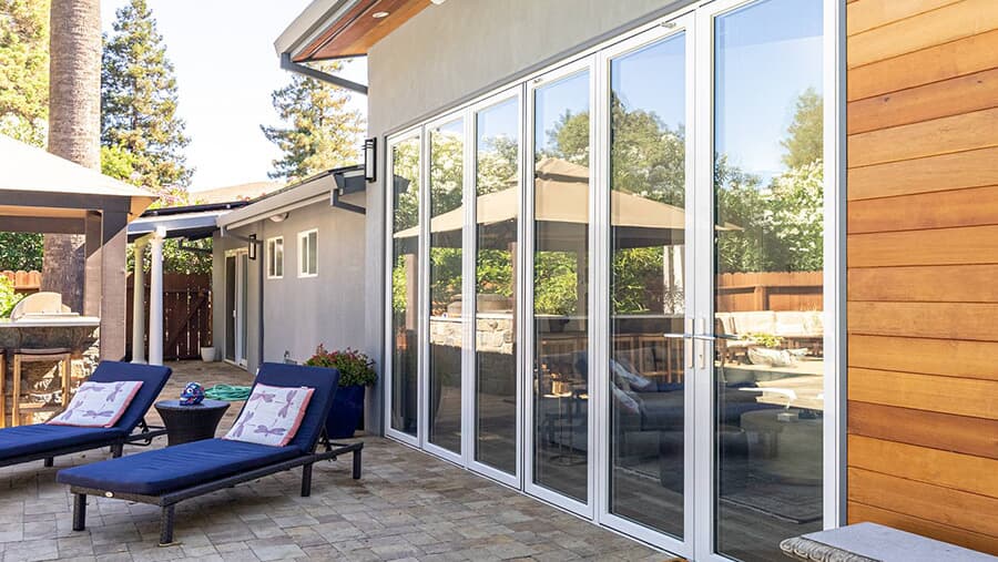 aluminum glass bi-fold door