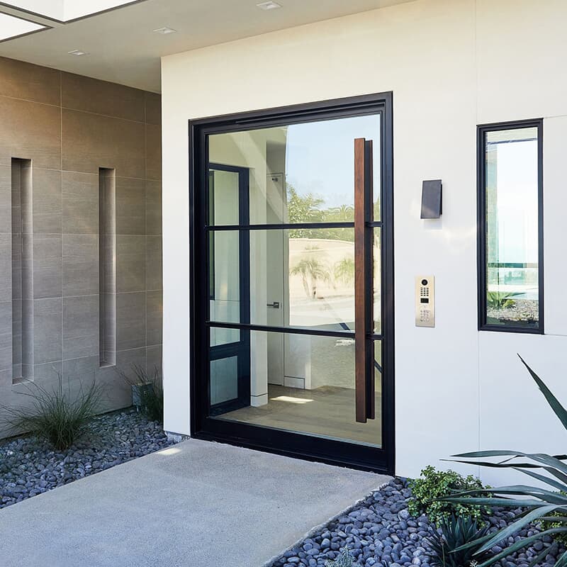 thermal break aluminum glass door