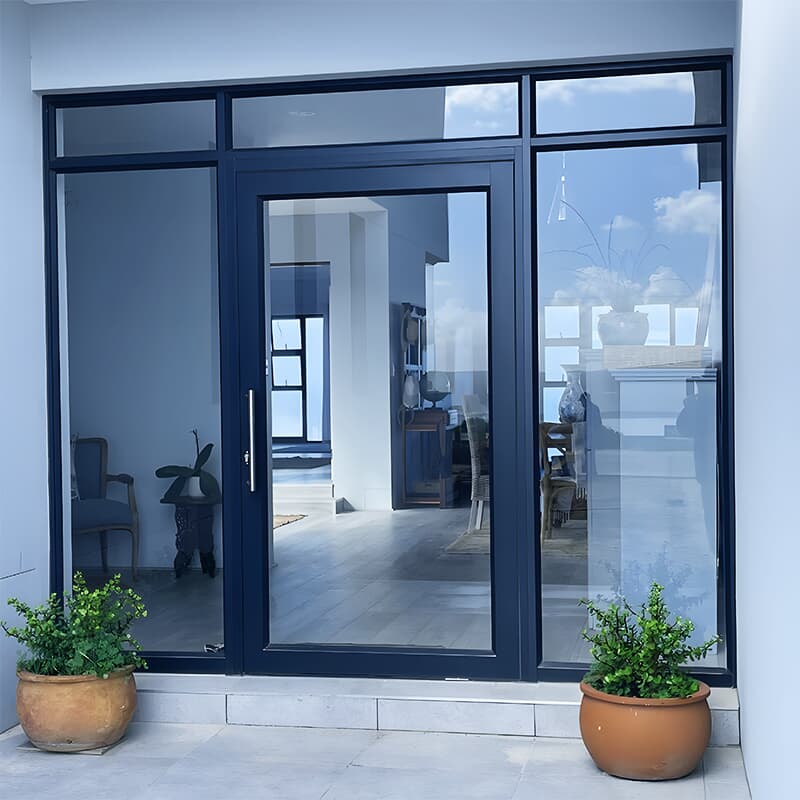 commercial pivot entry glass door