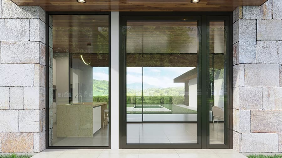 luxury pivot glass door for modern homes