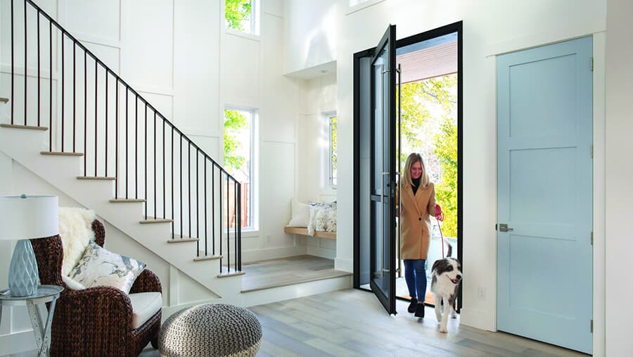 luxury pivot glass door for modern homes