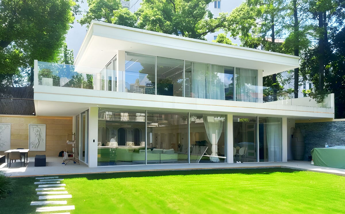 slim glass sliding door for villa