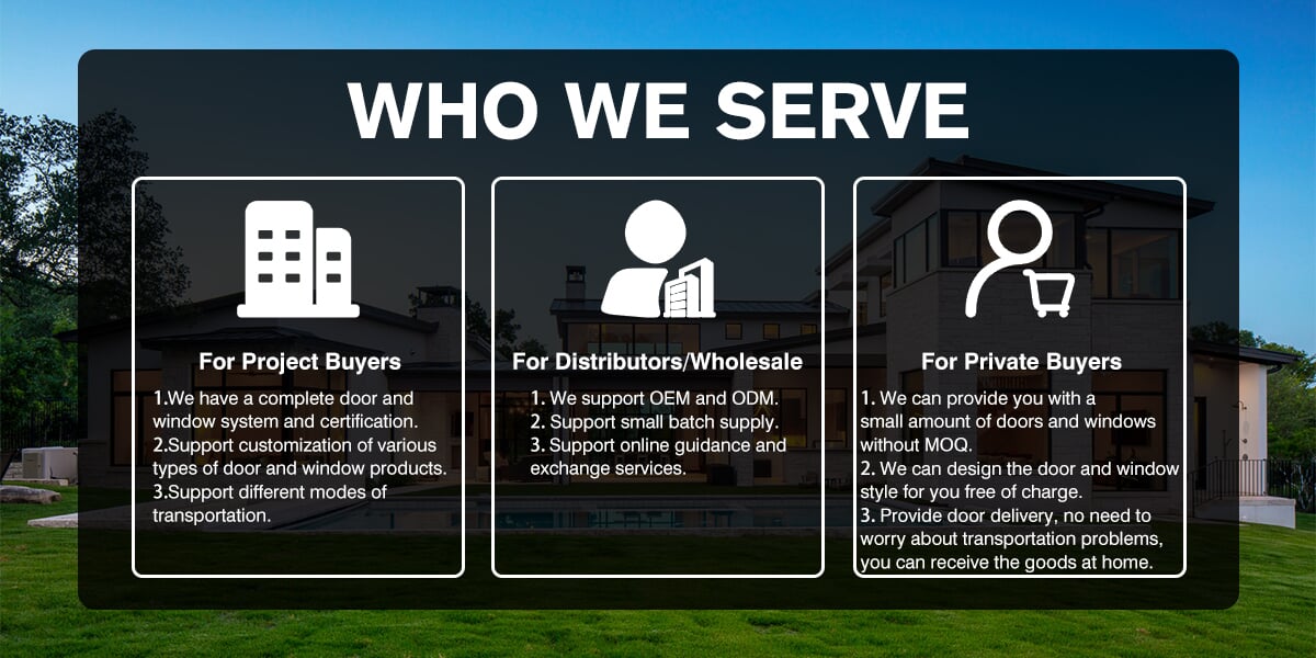 Who We Serve - Project Buyers, Distributors, Private Buyers Who We Serve - Project Buyers, Distributors, Private Buyers